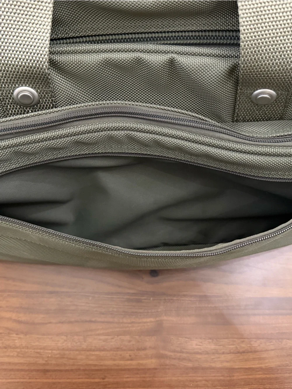 Briggs & Riley Olive Ballistic Nylon Laptop Case / Briefcase Bag — Missing Strap